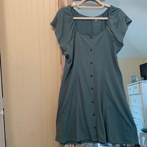 EUC, Super soft summer dress! Moss green/ muted teal color, SO, L